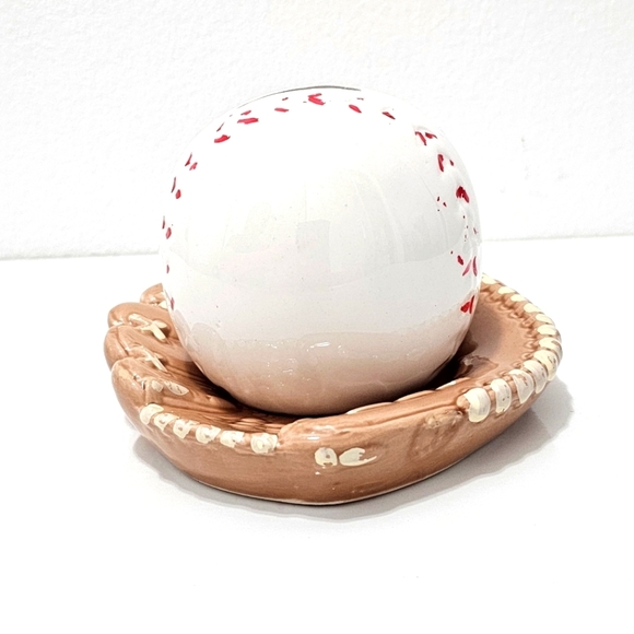 Gift Co. Ceramic Baseball & Glove Coin Piggy Bank - Picture 3 of 14